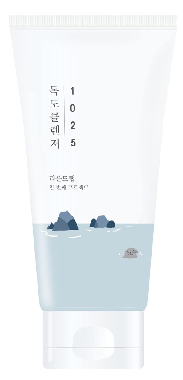 ROUND LAB 1025 Dokdo Cleanser for Sensitive skin (Unscented) | Removes impurities without drying out, Gentle cleanser, Moisturizing, Bubbly Foam Cleanser, Unscented for sensitive skin (5.07fl.oz)