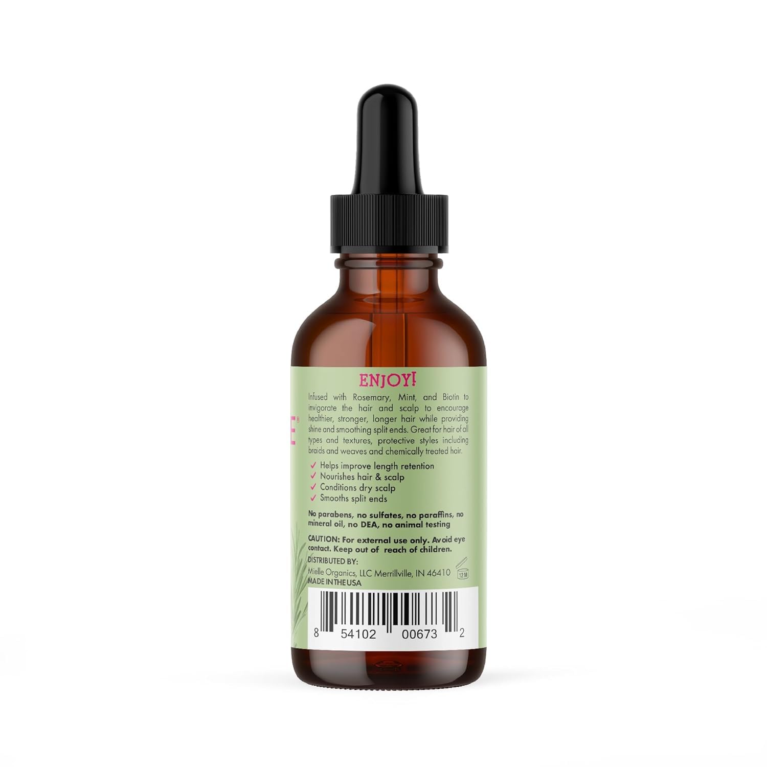 Mielle Organics Rosemary Mint Scalp & Hair Strengthening Oil for All Hair Types, 2 Ounce - Image 8