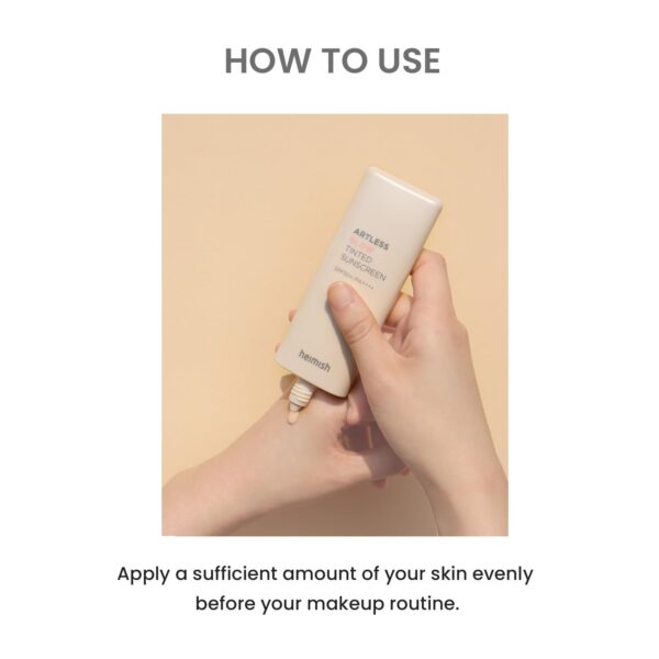 HEIMISH Artless Glow Tinted Sunscreen, Multipurpose Makeup Base, Primer, Highlighter, Lightweight, Non-greasy, Hydrating, Natural Finish with SPF 50+ PA+++, 1.4fl.oz/40ml, Shine Beige - Image 8