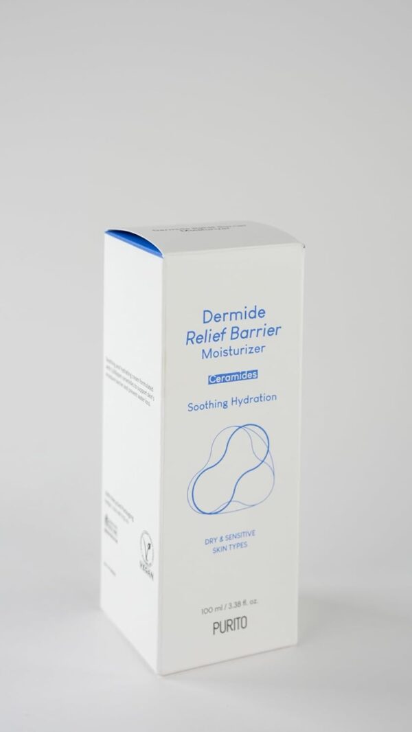 PURITO Dermide Relief Barrier Moisturizer 100ml / 3.38 fl. oz. vegan and cruelty free, relieving moisturizer, soothing, calming, safe ingredients, protective barrier - Image 2