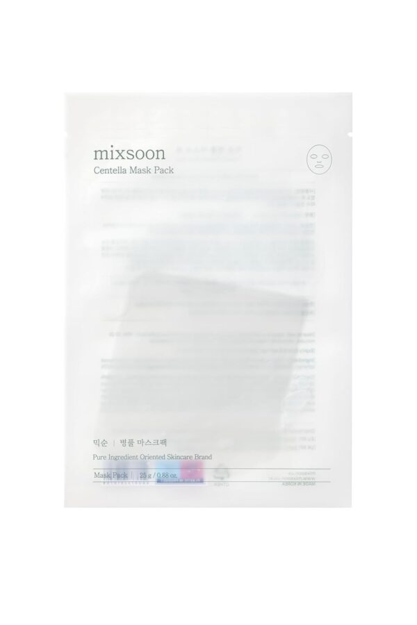 mixsoon Centella Mask Pack Face Moisturizer Soothing Calming Sheets Korean Glass Skin Care 1Pack (5ea) - Image 2
