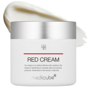 medicube Red Cream 2.0 || Low-irritating formula for trouble-prone skin | Soothing and relieving | Formulated with BHA, Niacinamide & Adenosine | Non-comedogenic | Korean skincare (1.69fl.oz.)