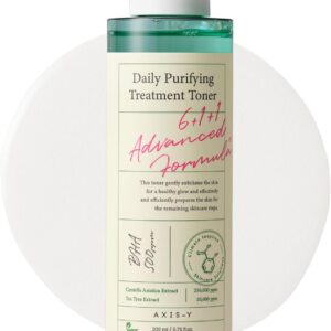 AXIS-Y Daily Purifying Treatment Toner with Salicylic Acid & Centella Asiatica - Pore Minimizer, Oil Control & Blemish Treatment Face Exfoliator - Vegan Korean Skin Care BHA Toner - 6.76 fl. oz.