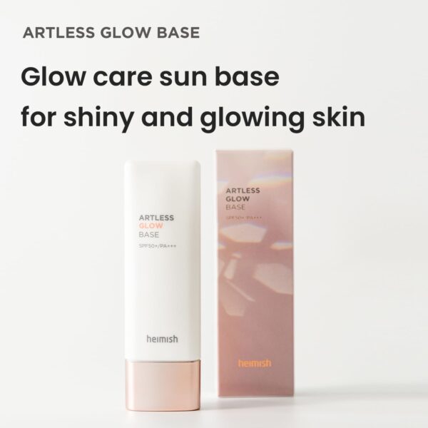 HEIMISH Artless Glow Base, Multipurpose Makeup Base, Primer, Highlighter, Tone Up Sunscreen for face, Lightweight, Non-greasy, Hydrating, Natural Finish with SPF 50+ PA++++, 1.4fl.oz/40ml - Image 2