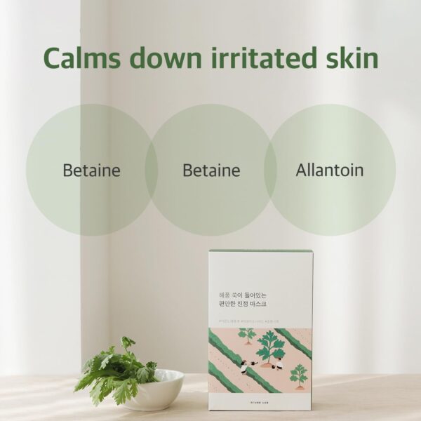 ROUND LAB Mugwort Calming Sheet Mask (Unscented) | Calm irritated skin, Soothing care, Hydration lock, Cooling effect (10ea) - Image 6