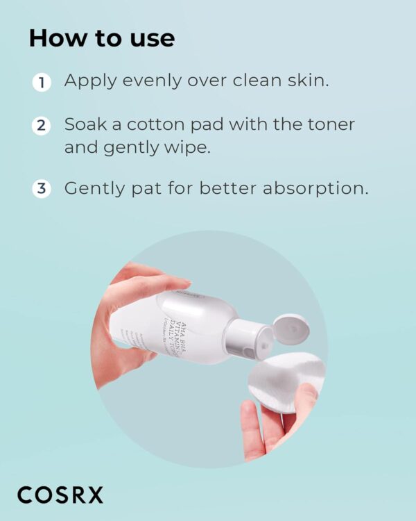 COSRX ABC Daily Toner, Korean Toner for Day & Night with AHA, BHA, & Vitamin C, Refreshing Exfoliating Toner for Clean Radiant Skin, Korean Skin Care, 150ml, 5.07 fl.oz - Image 6