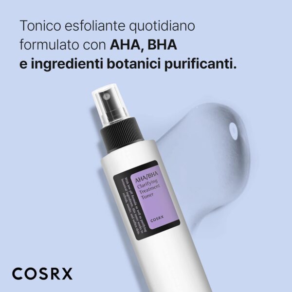 COSRX AHA/BHA Treatment Toner 5.07 fl.oz/ 150ml, Facial Exfoliating Spray for Whiteheads, Pores, & Uneven Skin, Korean Toner, Not Tested on Animals, No Parabens, No Sulfates, Korean Skin Care - Image 2