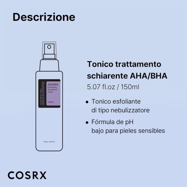 COSRX AHA/BHA Treatment Toner 5.07 fl.oz/ 150ml, Facial Exfoliating Spray for Whiteheads, Pores, & Uneven Skin, Korean Toner, Not Tested on Animals, No Parabens, No Sulfates, Korean Skin Care - Image 7