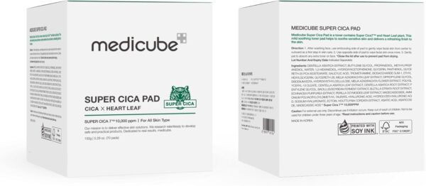 medicube Super CICA Pad - CICA x Heart Leaf - Vegan Certified - 70 Pads/Pack - Image 7