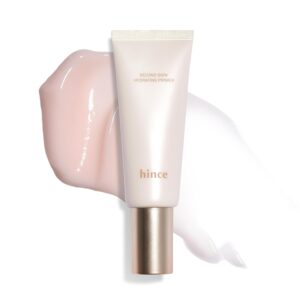 hince Second Skin Hydrating Primer – Makeup Boosting Moisturizing Primer for Lasting – Pore Coverage for Flawless Skin - Smooth & Supple Skin, 1.35 fl.oz. Light pink