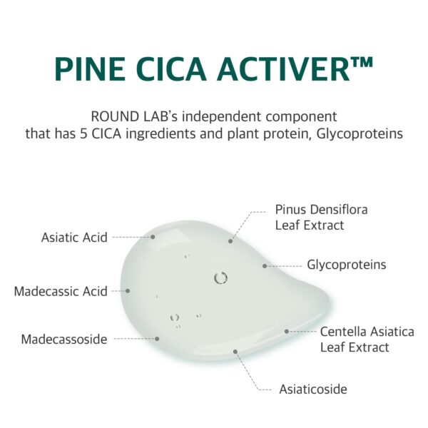 ROUND LAB Pine Calming Cica Sheet Mask 10ea, Cooling and Soothing Mask for Heated, Acne-Prone Skin, Double-Waved Air Hole Design for Extra Hydration with Pine Cica and Hyaluronic Acid, Korean Skincare - Image 4