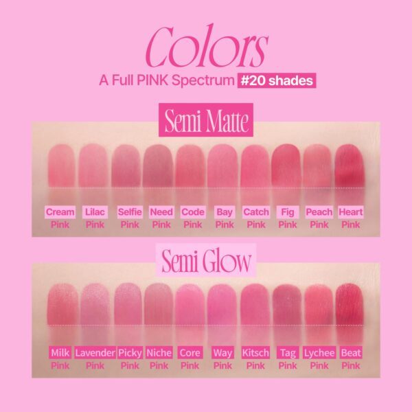 Pink Obsession Stay-Fit Lip Tint | M05 Code Pink | Weightless & Layerable Tint for Smudge-proof, Long-lasting Wear | Soft Blur Finish or Vibrant Flush | 3.8g - Image 7