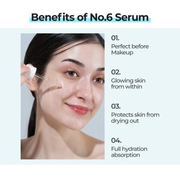 numbuzin No.6 Serum | Deep Sleep Mask Serum | Iceland Glacier Water for Instant and Long-lasting Hydration with Hyaluronic Acid & Niacinamide | Korean Skincare for Dry Skin | 1.69 fl. oz. - Image 3