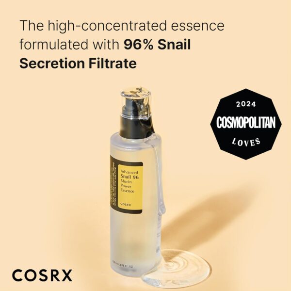 COSRX Snail Mucin 96% Power Repairing Essence 3.38 fl.oz 100ml, Hydrating Serum for Face with Snail Secretion Filtrate for Dull Skin & Fine Lines, Korean Skin Care - Image 3