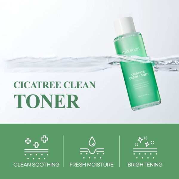 [Mixsoon] Cicatree Clean Toner 5.07 fl oz/150ml | Daily toner for troubled skin, fast absorption, zero irritation | Cruelty-free - Image 2
