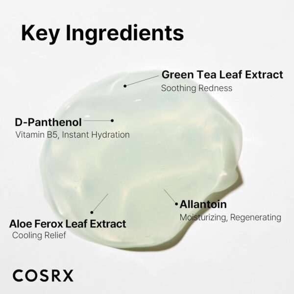 COSRX Hydrium Green Tea Aqua Soothing Gel Cream, 1.69 fl.oz / 50ml | Lightweight Daily Cream | Camelia, Aloe Gel | Korean Skin Care, No Animal Testing, Paraben Free - Image 4