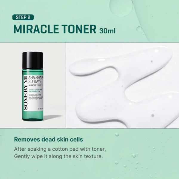 SOME BY MI AHA BHA PHA 30Days Miracle AC SOS Kit - Toner 1.01Oz, Serum 0.33Oz, Cream 0.7Oz, Foam 1.01Oz - Mild Exfoliating Daily Skin Care Set - Skin Wastes, Sebum, Oiliness Care - Korean Skin Care - Image 5