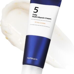 numbuzin No.5 Daily Multi-Vitamin Cream | Healthy Glow, Skin Strengthening, Improves Elasticity | Vitamin C, Niacinamide, Alpha Bisabolol, Panthenol | Suitable for All Skin Types | 2.02 fl. oz.
