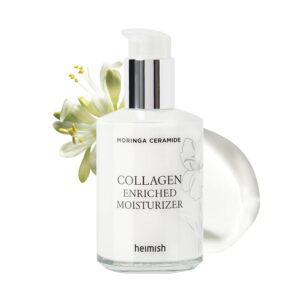 HEIMISH Moringa Ceramide Collagen Enriched Moisturizer - Hydrating, Nourishing, Plumping, Anti-aging Essence, Lightweight Emulsion with Ceramides, Collagen, For All Skin Types, 4.1fl.oz/120ml