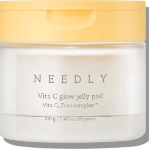NEEDLY | Vita C Glow Jelly Pad | Brightening Toner Pad for Exfoliation, Blemish Care, and Tone Improvement