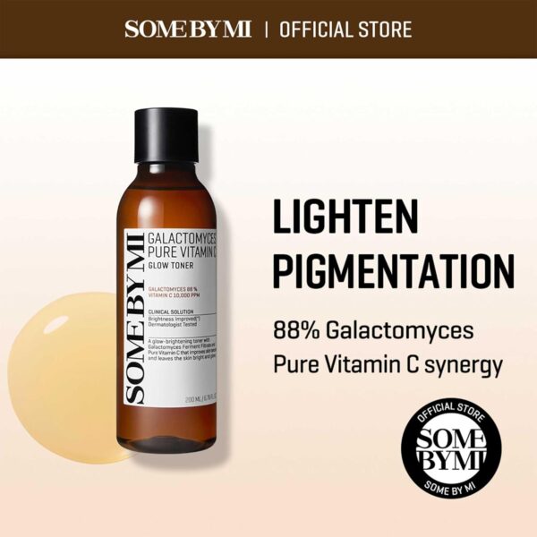 SOME BY MI Galactomyces Pure Vitamin C Glow Toner - 6.76Oz, 200ml - Korean Daily Vitamin C Face Toner for Skin Brightening - Glass Skin Routine with Skin Texture, Elasticity Care - Korean Skin Care - Image 3