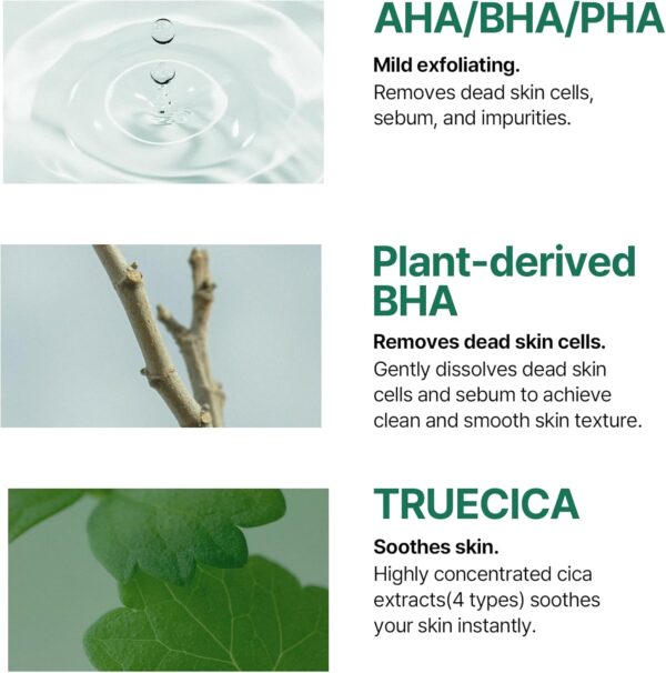 SOME BY MI AHA BHA PHA 30 Days Miracle Truecica Clear Pad – 70 Pads – Korean Exfoliating Centella Face Toner Pads – Gently Clears Impurities, Refines Pores & Smooths Skin Texture – Korean Skin Care - Image 3