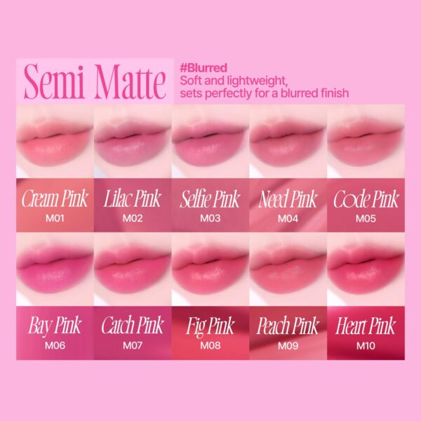 Pink Obsession Stay-Fit Lip Tint | M05 Code Pink | Weightless & Layerable Tint for Smudge-proof, Long-lasting Wear | Soft Blur Finish or Vibrant Flush | 3.8g - Image 5