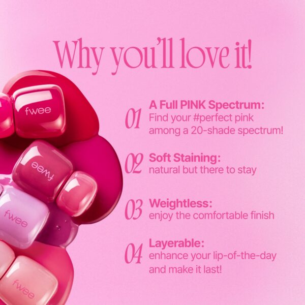 Pink Obsession Stay-Fit Lip Tint | M05 Code Pink | Weightless & Layerable Tint for Smudge-proof, Long-lasting Wear | Soft Blur Finish or Vibrant Flush | 3.8g - Image 4