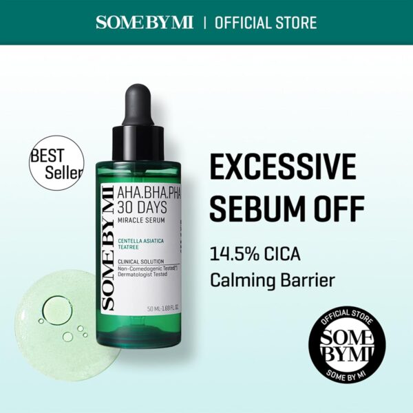 SOME BY MI AHA BHA PHA 30 Days Miracle Serum - 1.69oz, 50ml - Daily Centella Ampoule Serum with Niacinamide for Soothing, Calming and Clear Skin - Pore, Sebum and Blackhead Care - Korean Skin Care - Image 2