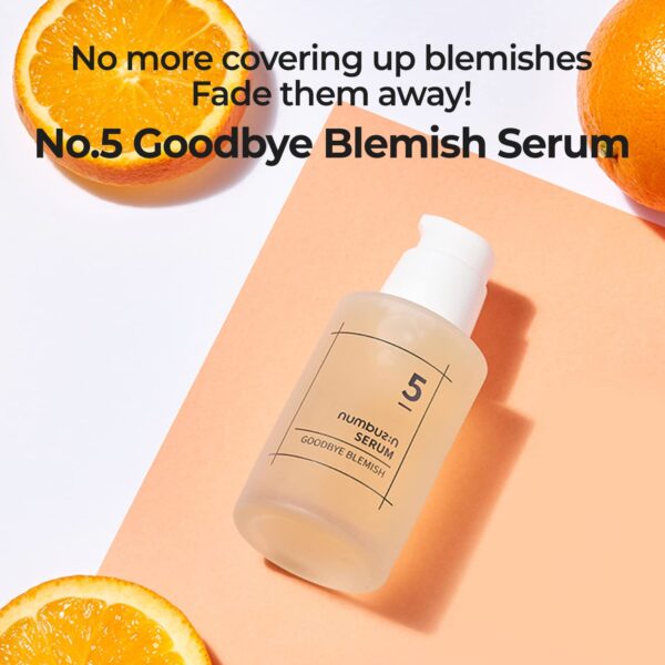 numbuzin No.5 Serum | Goodbye Blemish Serum | for Acne Scars with Vitamin C, Niacinamide, Antioxidant | Lightweight Gel, Korean Skincare for Face | 1.69 fl. oz. - Image 2