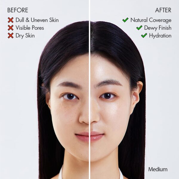 AGE20'S Signature Essence Pact SPF 50+ | Pack of 1 | 27C HONEY | Cream Foundation, Dewy Finish, Natural Coverage | Korean Cushion Foundation - Image 3