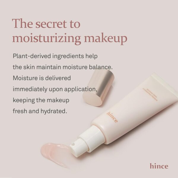 hince Second Skin Hydrating Primer – Makeup Boosting Moisturizing Primer for Lasting – Pore Coverage for Flawless Skin - Smooth & Supple Skin, 1.35 fl.oz. Light pink - Image 6