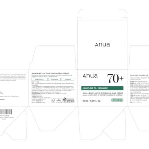 ANUA Heartleaf 70 Intense Calming Cream with Ceramide, Panthenol, Heartleaf extract, Korean Skin care - (50ml /1.69Fl. Oz)