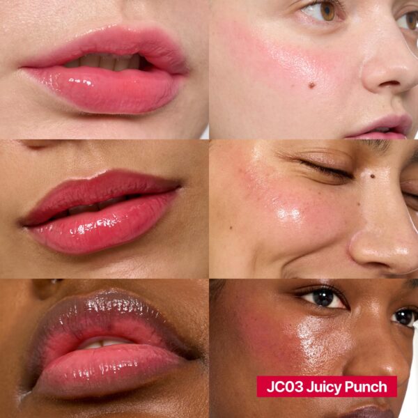 Glowy Jelly Pot + Keychain SET | Dewy Jelly Lip & Blush Color, Tinted Glow Jelly Balm, Dewy Buildable Finish – Juicy Punch (Vivid Rose) | 0.14 oz - Image 3