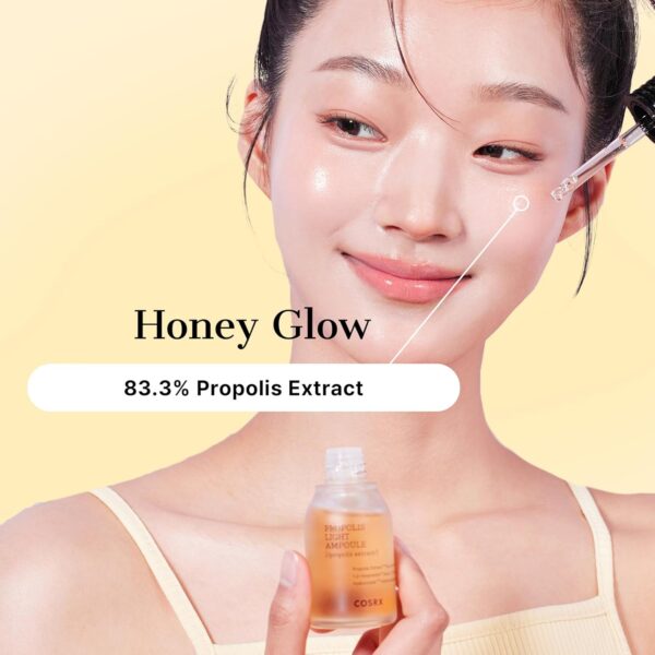 COSRX Propolis Ampoule, Glow Boosting Serum for Face with 73.5% Propolis Extract, 1.01fl.oz/30ml, Hydrating Essence for Sensitive Skin, Fine Lines, Uneven Skintone, Korean Skincare - Image 4