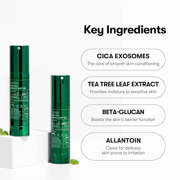 VT COSMETICS Pro Cica Reedle Shot 100, Centella Asiatica Microneedling Serum, Cica Exosome, Soothing, Hyaluronic Acid, Soft Skin, Glass Skin, Korean Skin Booster 1.69 Fl Oz.(50ml) - Image 4