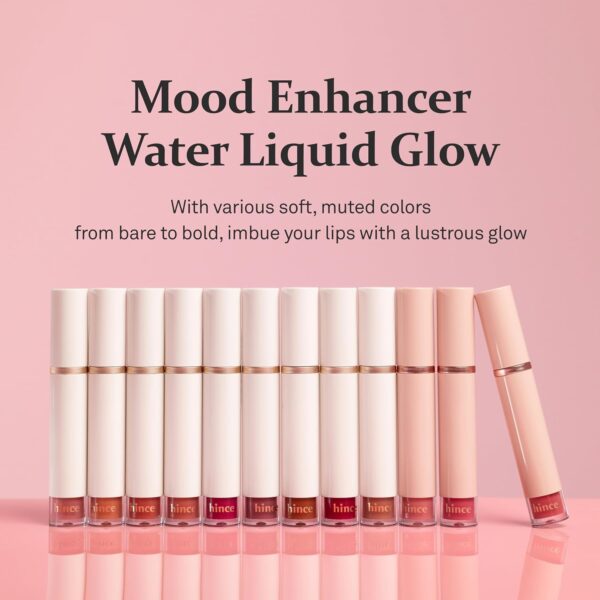 HINCE Mood Enhancer Water Liquid Glow - Non-Sticky & Waterproof Lip Stain for Women - Long Wearing Lip Gloss for Natural and Glass Glow - Moisturizing Liquid Makeup, 0.16 fl.oz. (RARE MOMENT) - Image 2