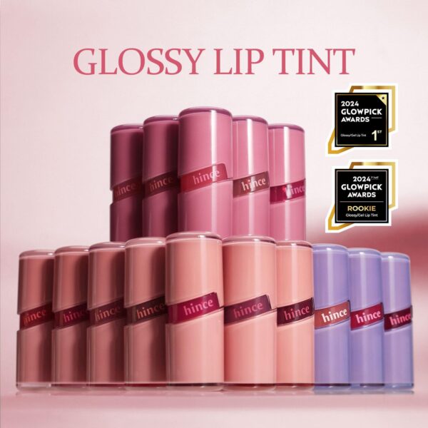 HINCE Raw Glow Gel Tint - Glossy Dewy Lip Tint, Non-Sticky & Long Wearing Lip Gloss for Natural Glass Glow, Moisturizing Liquid Lipstick, Vegan, 0.13 fl.oz. (BARE, 01) - Image 3