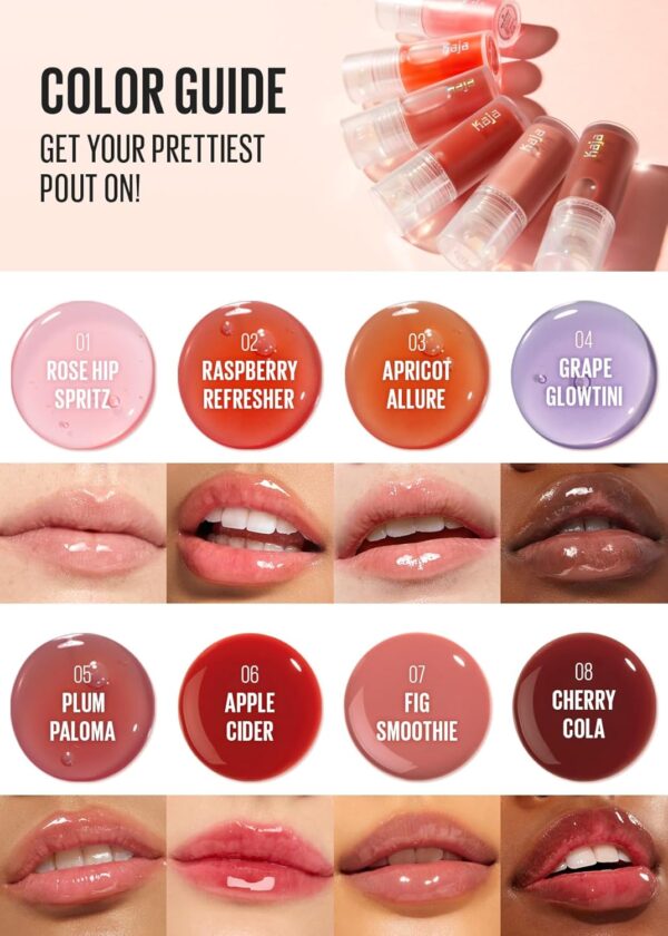 Kaja Lip Plumping - Juicy Glass 03 Apricot Allure | Hydrating, Feel Plumped and Lightweight with Vitamin Tree Fruit Oil, Vegan, Cruelty-Free, Clear Tint Stain Shine Gloss Plumper, Long Lasting - Image 2