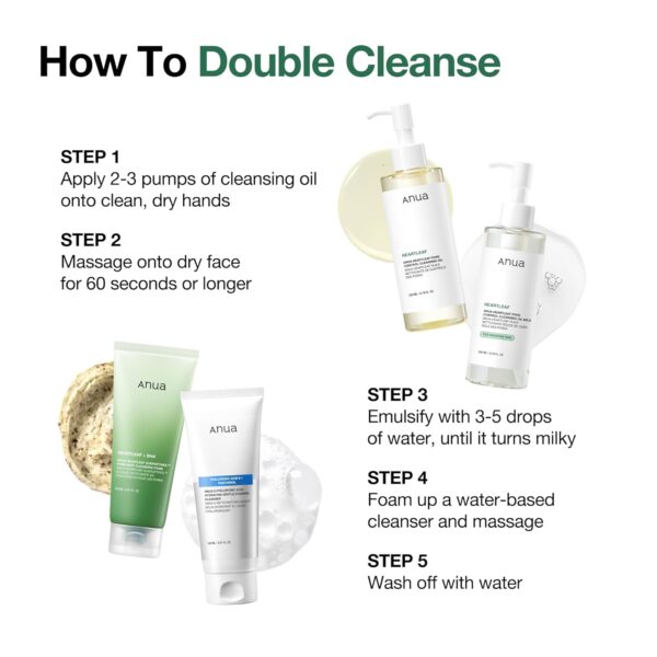 Anua Heartleaf Pore Control Cleansing Oil, Oil Cleanser for Face, Makeup Blackhead Remover, Korean Skin Care 6.76 fl oz(200ml) (original) - Image 7