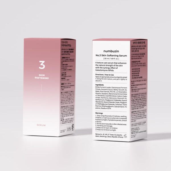 numbuzin No.3 Serum | Skin Softening Serum | Pores, Textured, Bumpy, Rough to Glass Skin | Bifida, Galactomyces, Niacinamide, Adenosine, Panthenol | 1.69 fl. oz. - Image 8