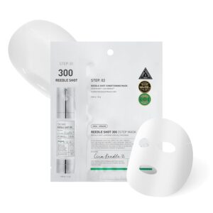 VT COSMETICS 2 Step Mask ReedleShot 300, Cica Reedle, Korean Skincare (1 Sheet Mask + 0.05 oz Cream)