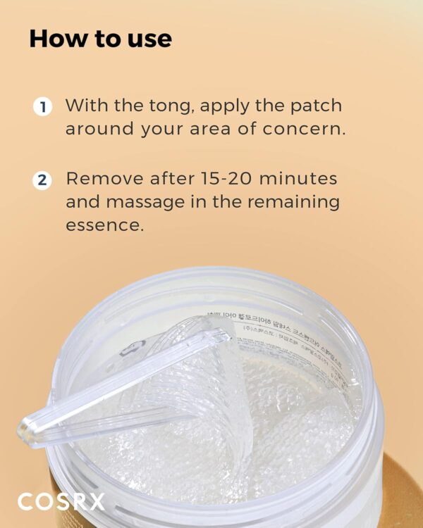 COSRX Advanced Snail Hydrogel Eye Patch (60pc), Gel Serum Mask, Puffy Undereye Treament, Fine Lines, Refresh, Hydrate| Paraben free, Korean Skin Care - Image 6