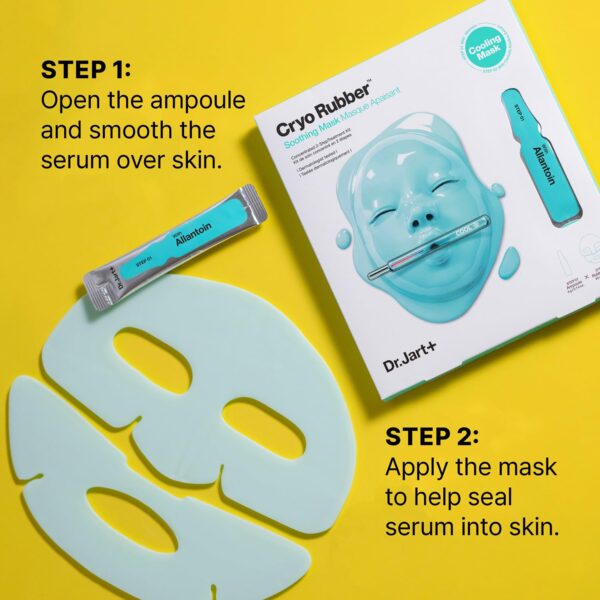 Dr.Jart+ Cryo Rubber Soothing Face Mask | Hydrates and Reduces Redness | Korean Skin Care | Travel Size, 1 Pack - Image 3