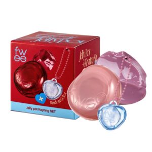 Glowy Jelly Pot + Keychain SET | Dewy Jelly Lip & Blush Color, Tinted Glow Jelly Balm, Dewy Buildable Finish – Lavender Whip (Creamy Lavender) | 0.14 oz