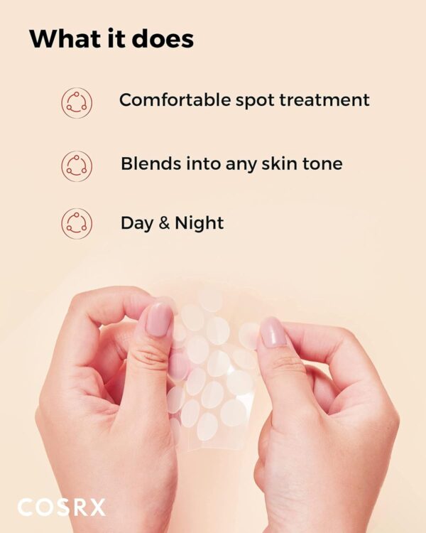 COSRX Master Patch Basic, Overnight Acne Patch Hydrocolloid, Blemish Spot Sticker for Face, Strong adhesion & Thicker Spot Cover, 1 Sizes (36 Count) - Image 5