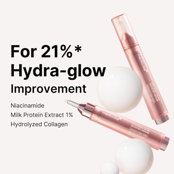 Medicube Collagen Glow Booster Milk Serum - Twist & Click - Radiance & Hydration with Niacinamide, Milk Protein Extract, Hydrolyzed Collagen - Illuminates & Firms Skin - Korean Skin Care, 0.50 oz - Image 4