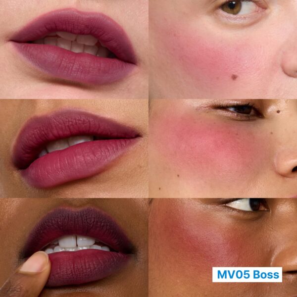 Blurry Pudding Pot + Keychain SET | Airbrushed Blush & Lip, Buildable Pigment, Long-lasting, Lightweight, Easy to Blend, Natural Soft Matte Finish Makeup – Boss (Deep Plum) | 0.17 oz - Image 3