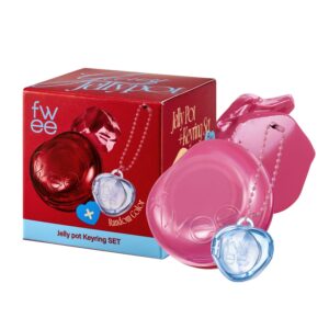 Glowy Jelly Pot + Keychain SET | Dewy Jelly Lip & Blush Color, Tinted Glow Jelly Balm, Dewy Buildable Finish – Lolly (Candy Pink) | 0.14 oz