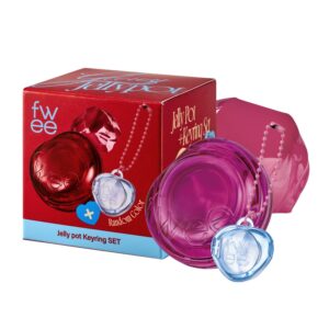 Glowy Jelly Pot + Keychain SET | Dewy Jelly Lip & Blush Color, Tinted Glow Jelly Balm, Dewy Buildable Finish – Berry Jam (Peony Pink) | 0.14 oz